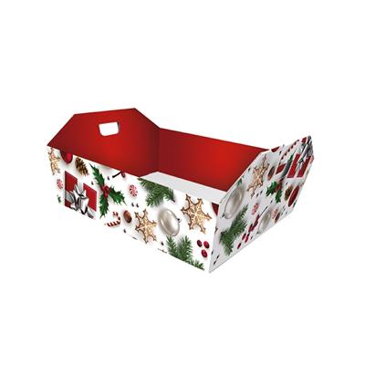 Vassoio in cartone Bianco Natale 36X28H6 