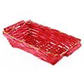 Cesto rettangolare rosso 40/36X27H10 