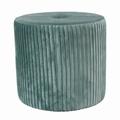 Panca contenitore con pouf in velluto turchese 124X49H48 