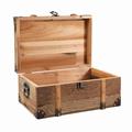 Baule in legno naturale 45X30H29 in set di 2