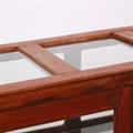 Vetrina in teak con top in vetro 126X48H88 