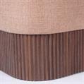 Pouf in tessuto beige 52X42H45