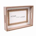 Vassoio in mdf e juta Home sweet Home 34X24H6 