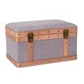 Baule pouf in tessuto 70X44H44 in set di 3