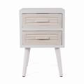 Comodino bianco in legno di pino ed mdf 37X31H56