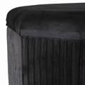 Pouf contenitore in velluto nero 71X36H45/40 in set di 2