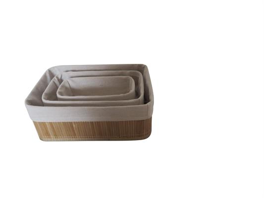 VASCHETTA RETTANGOLARE BAMBOO NATURALE 29X20H12 S3 MADE IN CHINA