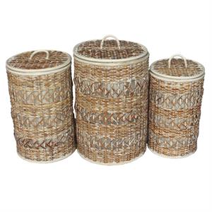 PORTABIANCHERIA RATTAN FOD. ROT. DIA40H57 S3 MADE IN PHILIPPINES