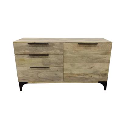 CREDENZA DINO IN MANGO NATURALE 1A 3C 140X45H78 MADE IN INDIA