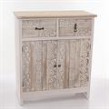 CREDENZA ABETE INTAGLIATO 2 ANTE 2 CASSETTI