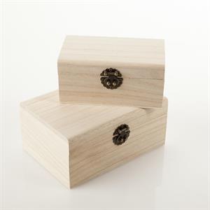 Scatole in legno 17X12H9 in set di 2