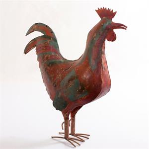 GALLO FERRO SCULTURA COL.45X13H50 PROVENIENZA: INDIA