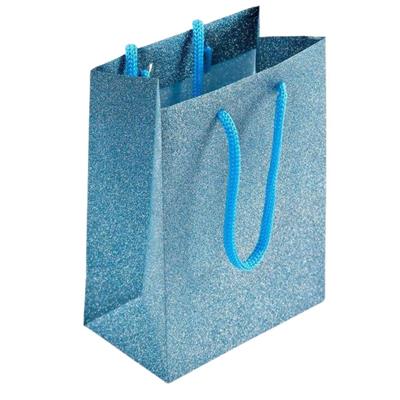 Shopper blu con glitter 21H25 in set di 6