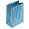 Shopper blu con glitter 21H25 in set di 6