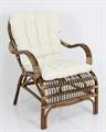 POLTRONA BREEZE RATTAN NOCE CON CUSCINO 65X75H89