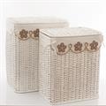 PORTABIANCHERIA RATTAN FIORI MAR.COMPOSTO DA -1 -2