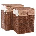 Portabiancheria in rattan 48X36H58 in set di 2 