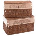 Cesta in rattan 38x28H20 in set di 2 