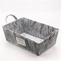 VASCHETTA LATTA GRIGIO/ORO 2M CM.35X23H12 - MADE IN CHINA