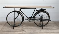 CONSOLE BICI NERA MET/MANGO 193X46X89 MADE IN INDIA