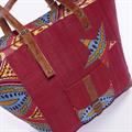 BORSA RAFIA/COTONE COL. ASS.32X18H34 MADE IN MADAGASCAR