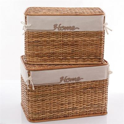 Baule in rattan Home 68x42H43 in set di 2 