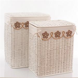 PORTABIANCHERIA RATTAN FIORI MAR.COMPOSTO DA -1 -2