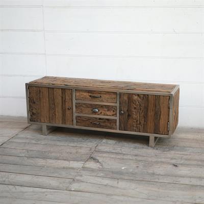 CREDENZA LEGNO FERROVIA/METALLO 2A+3C 140X40H80 MADE IN INDIA