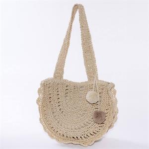 Borsa in fibre naturali beige 34H30