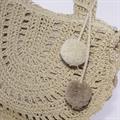 Borsa in fibre naturali beige 34H30