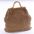 BORSA CARTA TRECCIA NATURALE MANICI RATTAN 50XH41 MADE IN CHINA