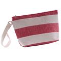 Pochette in tela a strisce rosse 27H17