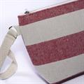 Pochette in tela a strisce rosse 27H17