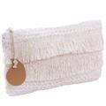 Pochette in fibre naturali bianca 28H18