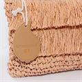 Pochette in fibre naturali caramello 28H18