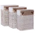 Portabiancheria in rattan sbiancato 48X36H58 in set di 3