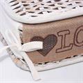 Scatola in rattan Love 38x28H20 in set di 3 