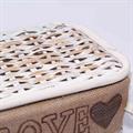 Scatola in rattan Love 38x28H20 in set di 3 