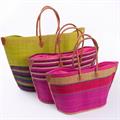 BORSA RAFIA COL.ASS.S3 45X15H28/50X19H30/62X24H30 MADAGASCAR