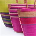 BORSA RAFIA COL.ASS.S3 45X15H28/50X19H30/62X24H30 MADAGASCAR