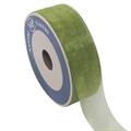 Nastro animato in organza verde oliva 40mmX50mt