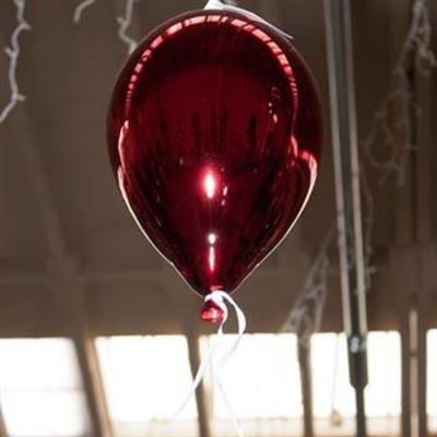 Palloncino decorativo in vetro rosso Ø24H15 