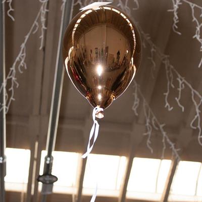 Palloncino decorativo in vetro dorato Ø32H20