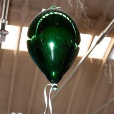 Palloncino decorativo in vetro verde Ø32H20