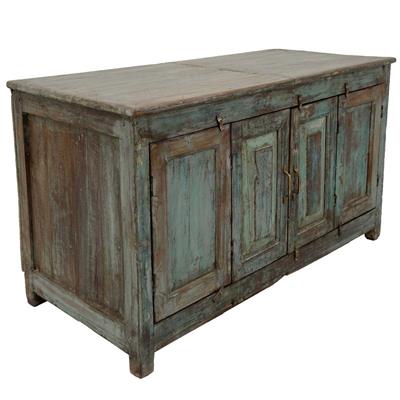 Credenza in teak verde anticato 118X56H69