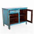 Credenza bassa in teak azzurro 100X50H80