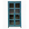 Vetrina blu in teak 91X47H182 