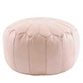 Pouf rotondo in cuoio naturale Ø50H30