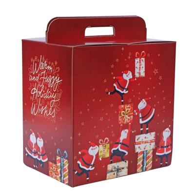 Scatola di cartone rossa Babbo Natale  33X24H34 