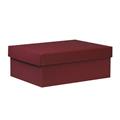 Scatola bordeaux in cartone con coperchio 38,5x30H14 